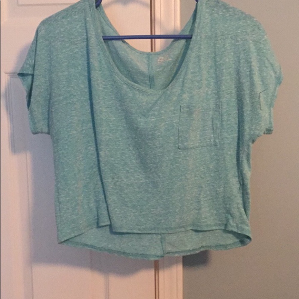 Blue crop top